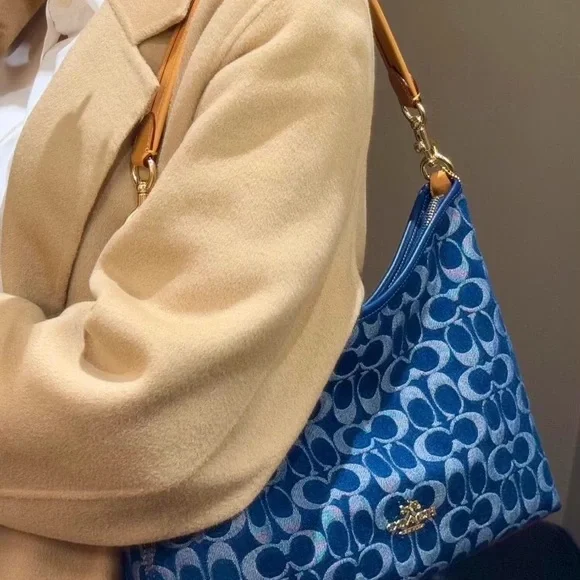 Coach Laurel Shoulder Bag In Signature Denim - Picture 8 of 8